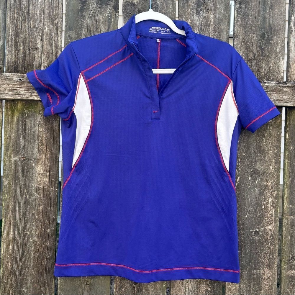 Nike Golf Quarter Zip Shirt Purple Medium